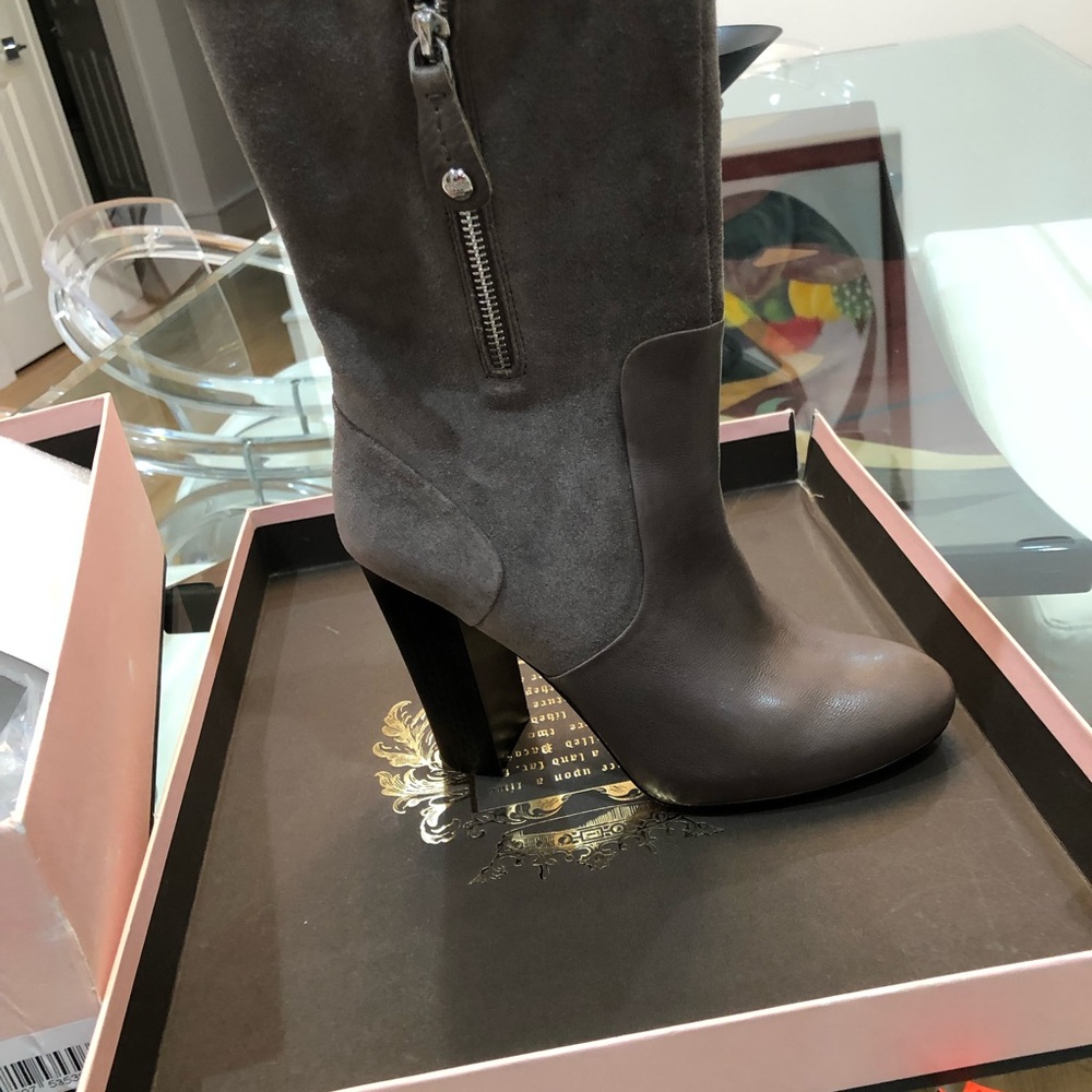 Boots , calf height, Juicy Couture , Brand New , size 7, 4” blocked heel